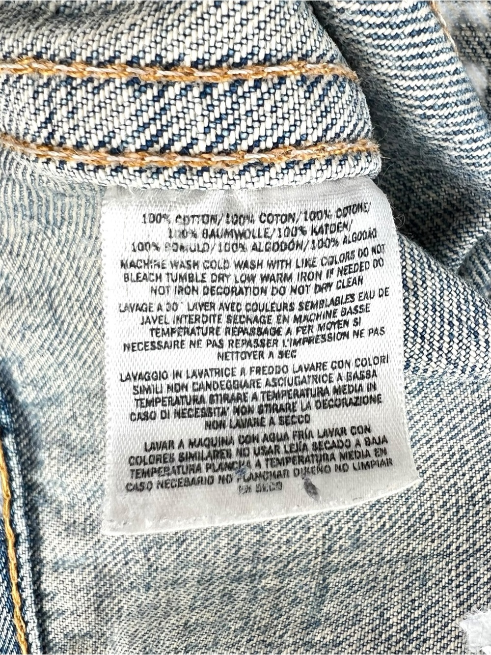 RRL Ralph Lauren Double RL Light Wash Distressed Denim Jacket sz M - Picture 9 of 10